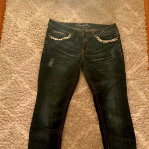 Request Embellished Jeans. Straight Leg. Size 15/34. Very Nice.